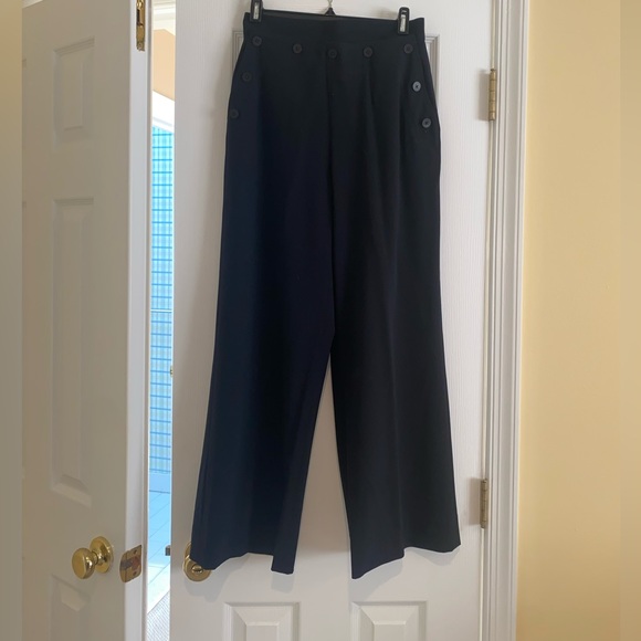 Black sailor style trouser pants - Picture 2 of 4